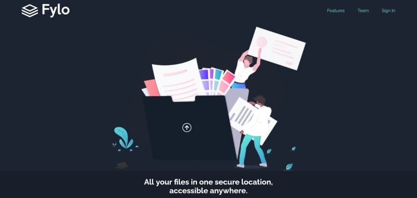 Fylo Dark Theme Landing Page