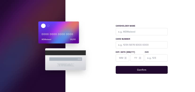 Interactive Card Details Form